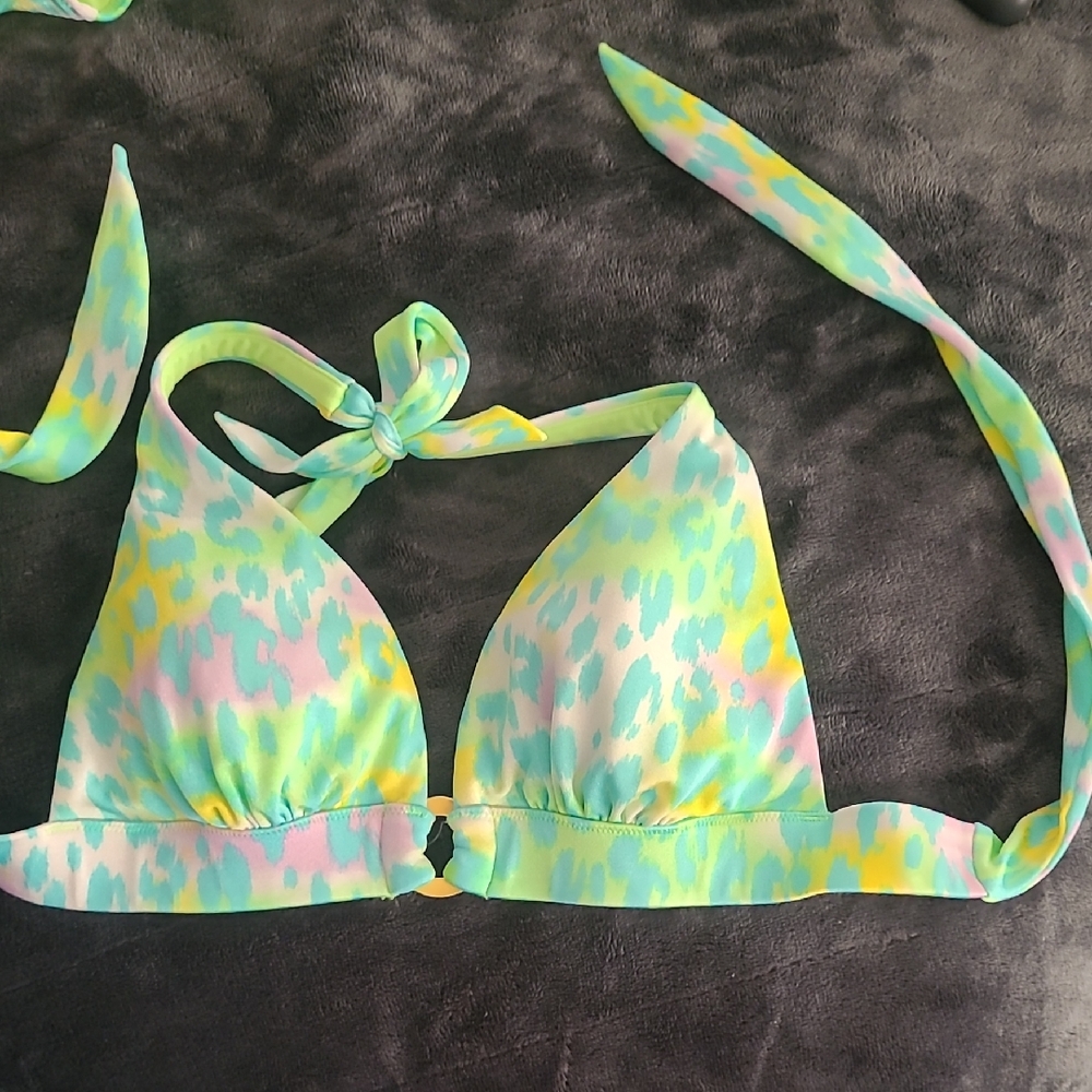 Victoria's Secret Bikini Top - Blue and Yellow